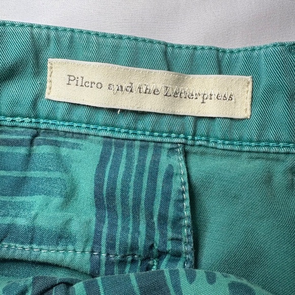 Pilcro and the Letterpress Anthropologie Teal Hyphen Shorts Size 28 - Picture 9 of 9